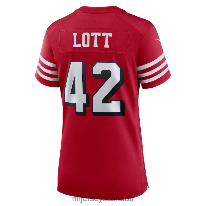 Women San Francisco 49ers Ronnie Lott Nike Scarlet Alternate Game Jersey Clothing NFL TBXFR63078