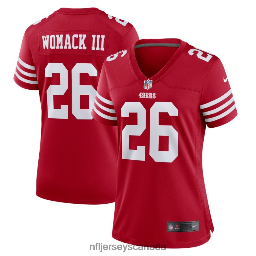 Women San Francisco 49ers Samuel Womack III Nike Scarlet Game Player Jersey Clothing NFL TBXFR65683