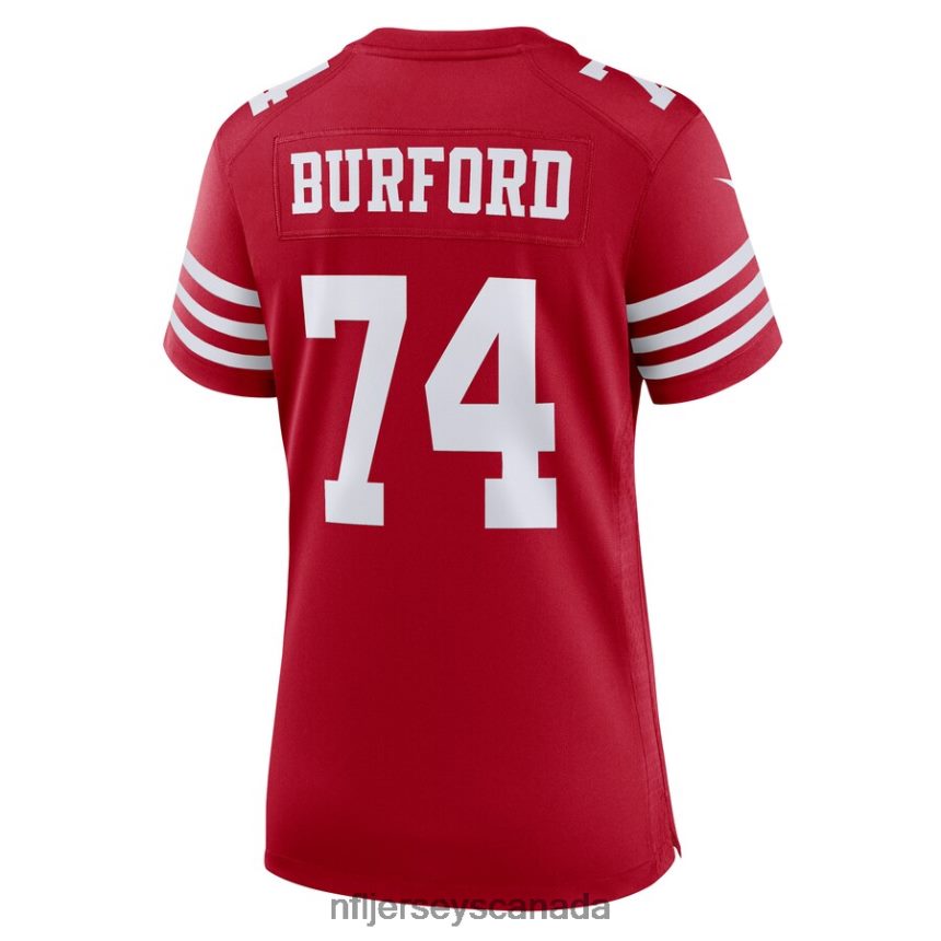 Women San Francisco 49ers Spencer Burford Nike Scarlet Game Player Jersey Clothing NFL TBXFR63823