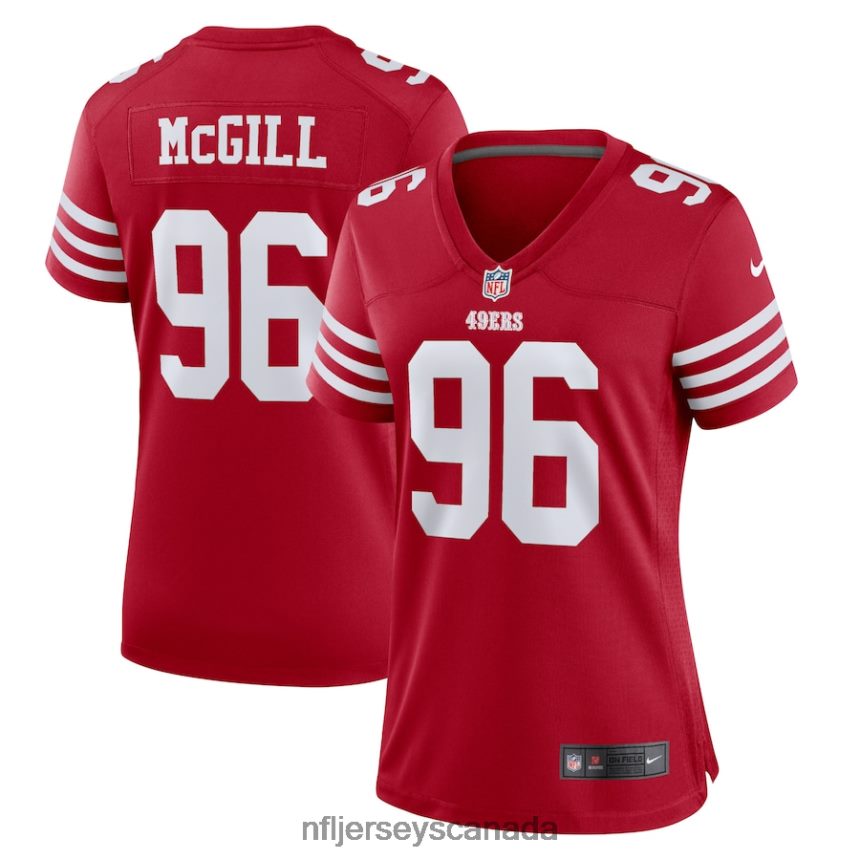 Women San Francisco 49ers TY McGill Nike Scarlet Home Game Player Jersey Clothing NFL TBXFR64576