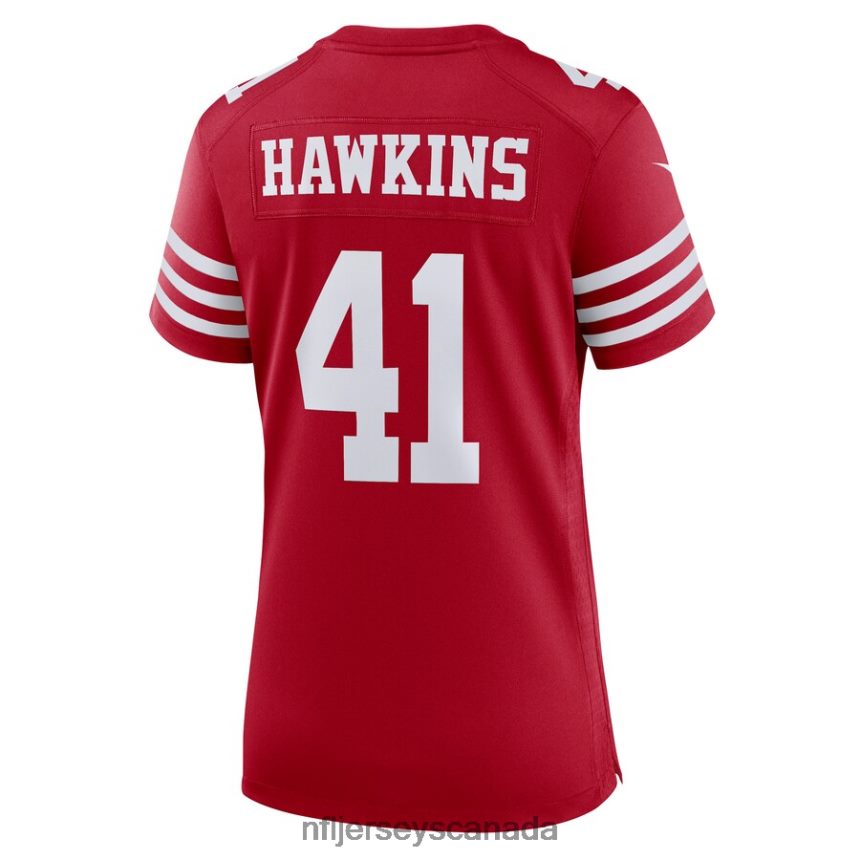 Women San Francisco 49ers Tayler Hawkins Nike Scarlet Game Player Jersey Clothing NFL TBXFR65999