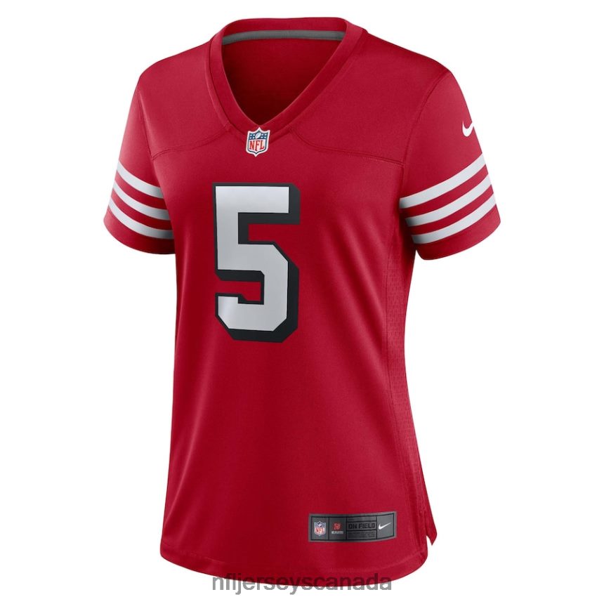 Women San Francisco 49ers Trey Lance Nike Scarlet Alternate Game Player Jersey Clothing NFL TBXFR65004