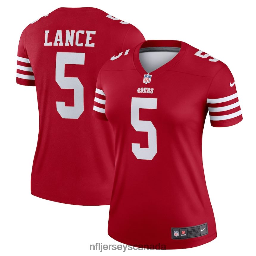 Women San Francisco 49ers Trey Lance Nike Scarlet Legend Jersey Clothing NFL TBXFR62337