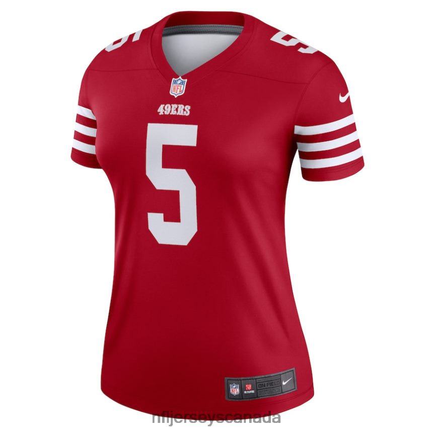 Women San Francisco 49ers Trey Lance Nike Scarlet Legend Jersey Clothing NFL TBXFR62337