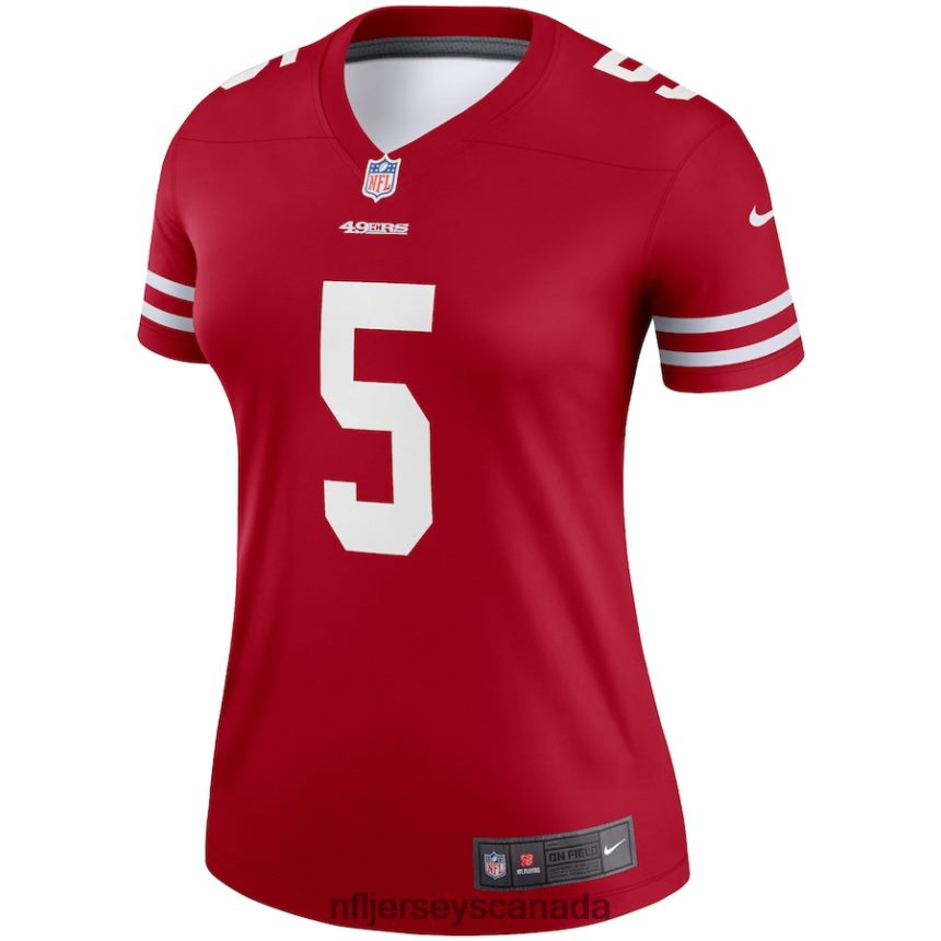 Women San Francisco 49ers Trey Lance Nike Scarlet Legend Player Jersey Clothing NFL TBXFR62751