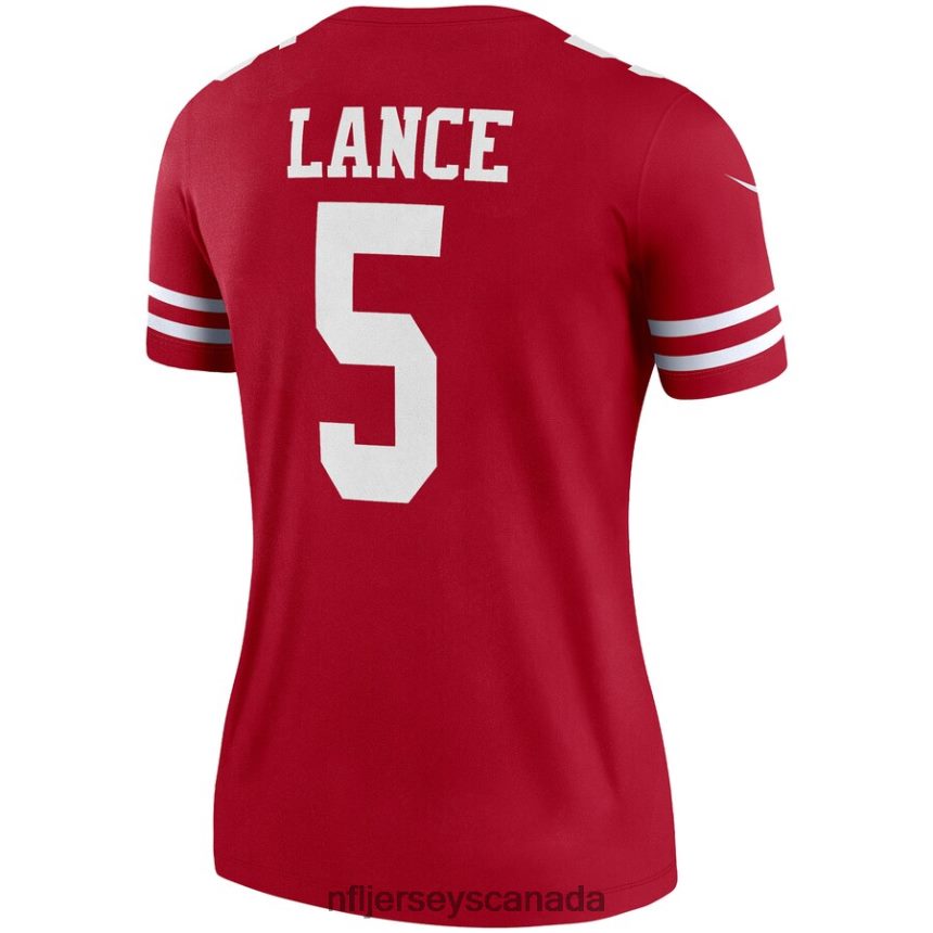 Women San Francisco 49ers Trey Lance Nike Scarlet Legend Player Jersey Clothing NFL TBXFR62751
