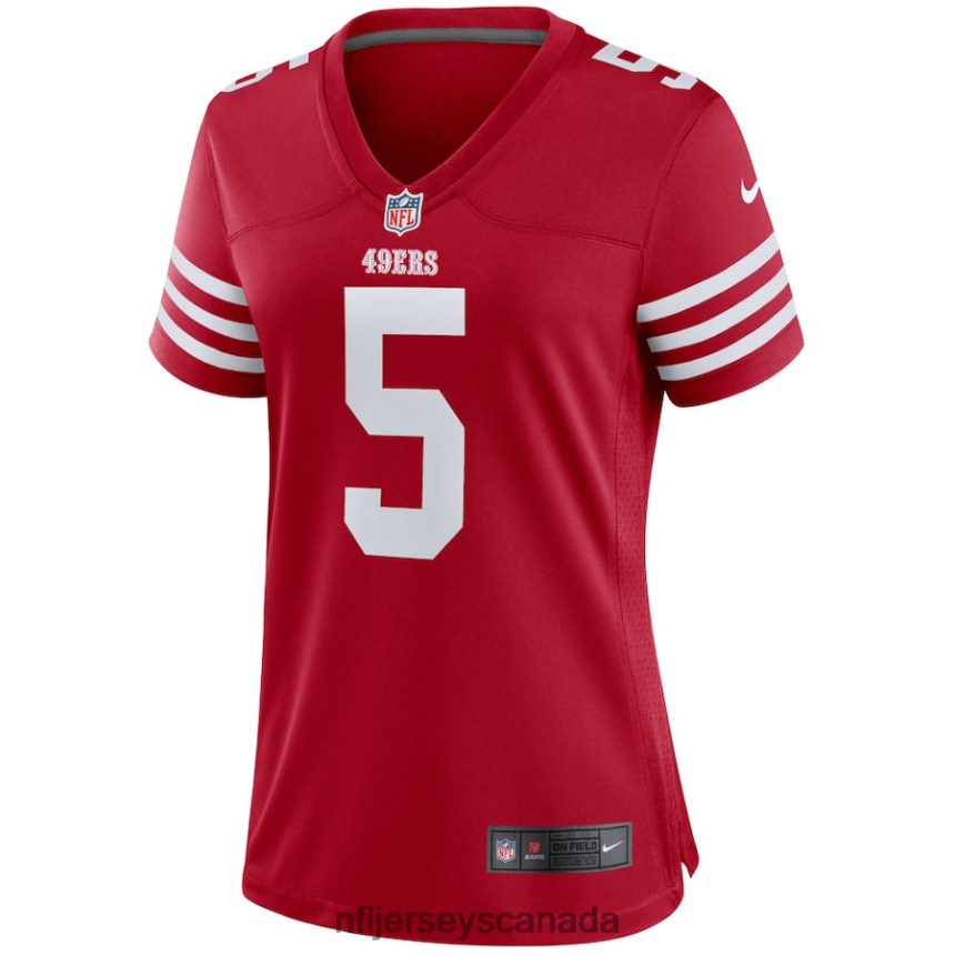 Women San Francisco 49ers Trey Lance Nike Scarlet Team Player Game Jersey Clothing NFL TBXFR63544