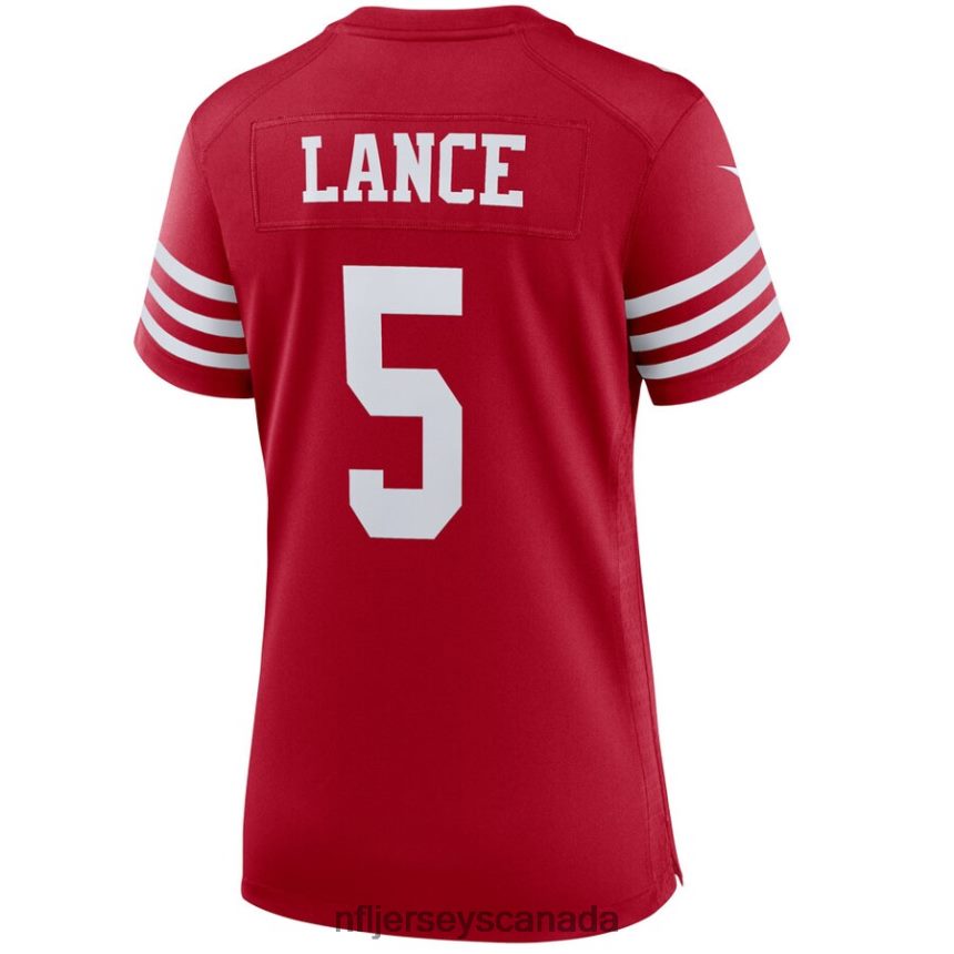 Women San Francisco 49ers Trey Lance Nike Scarlet Team Player Game Jersey Clothing NFL TBXFR63544