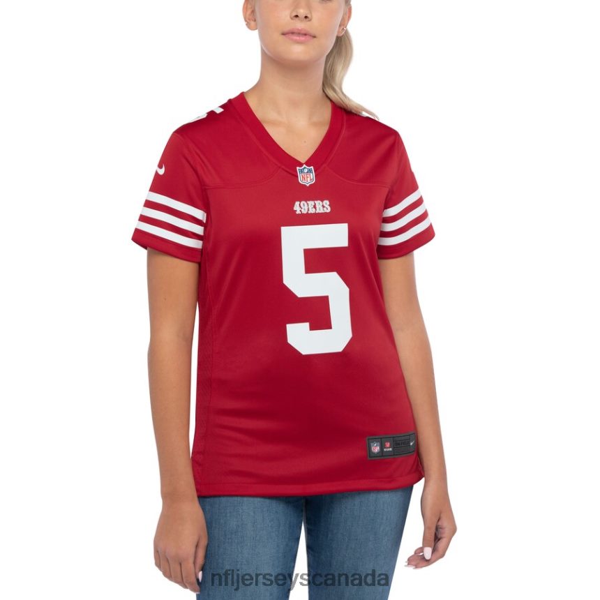 Women San Francisco 49ers Trey Lance Nike Scarlet Team Player Game Jersey Clothing NFL TBXFR63544
