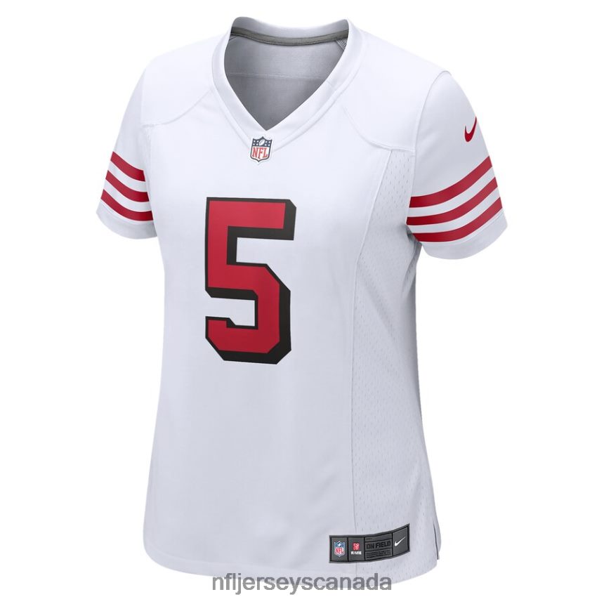 Women San Francisco 49ers Trey Lance Nike White Alternate Game Jersey Clothing NFL TBXFR63466