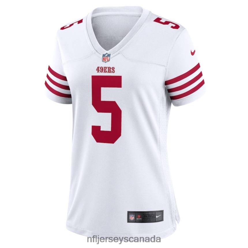 Women San Francisco 49ers Trey Lance Nike White Player Game Jersey Clothing NFL TBXFR64242