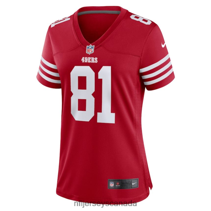 Women San Francisco 49ers Tyler Kroft Nike Scarlet Game Player Jersey Clothing NFL TBXFR64686