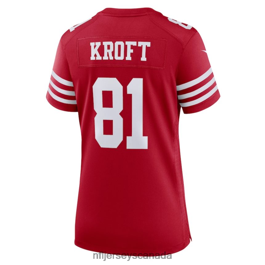 Women San Francisco 49ers Tyler Kroft Nike Scarlet Game Player Jersey Clothing NFL TBXFR64686