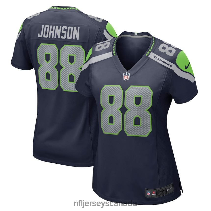 Women Seattle Seahawks Cade Johnson Nike College Navy Game Jersey Clothing NFL TBXFR64236