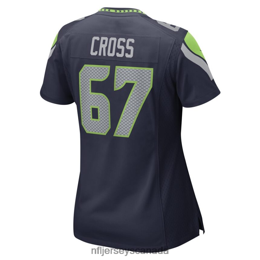 Women Seattle Seahawks Charles Cross Nike College Navy Game Player Jersey Clothing NFL TBXFR66325