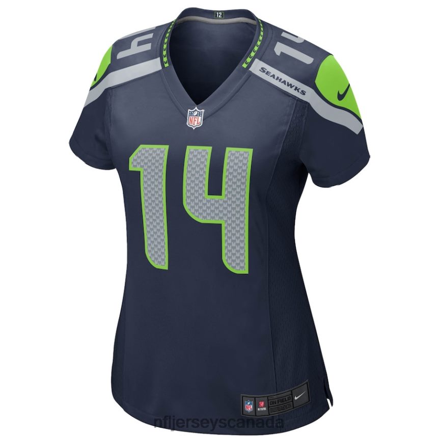 Women Seattle Seahawks DK Metcalf Nike College Navy Game Player Jersey Clothing NFL TBXFR6597