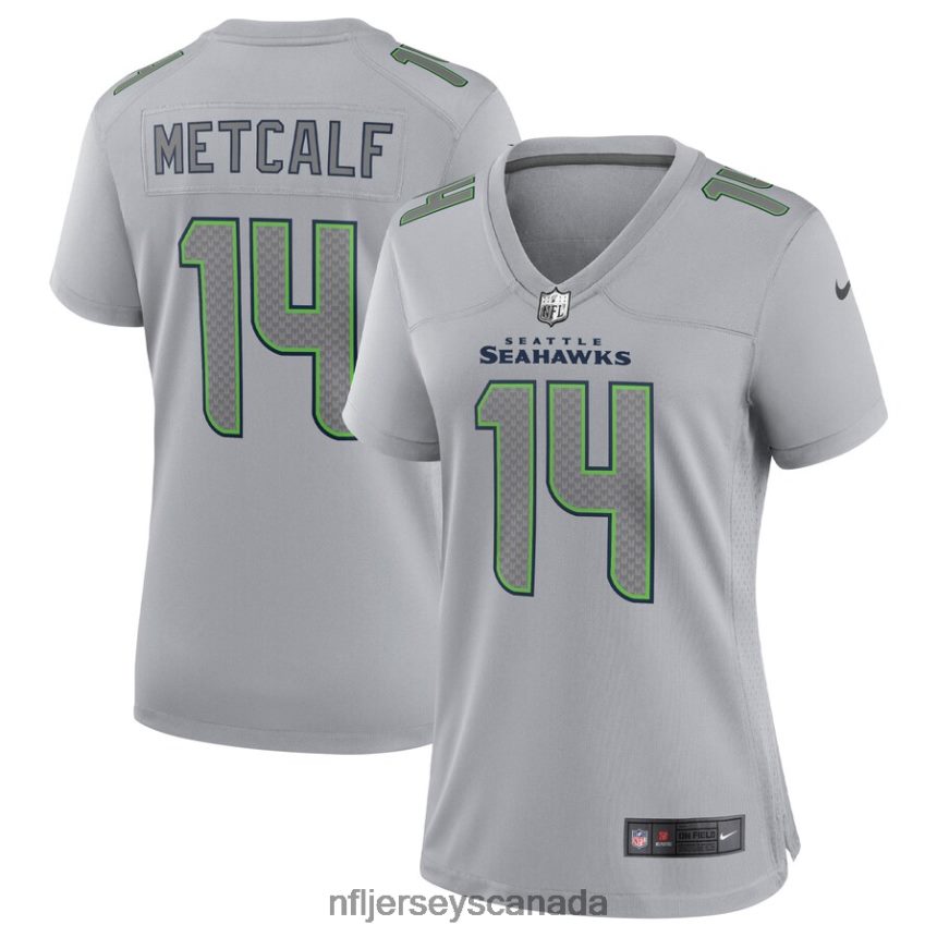 Women Seattle Seahawks DK Metcalf Nike Gray Atmosphere Fashion Game Jersey Clothing NFL TBXFR62772