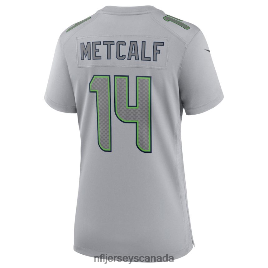 Women Seattle Seahawks DK Metcalf Nike Gray Atmosphere Fashion Game Jersey Clothing NFL TBXFR62772