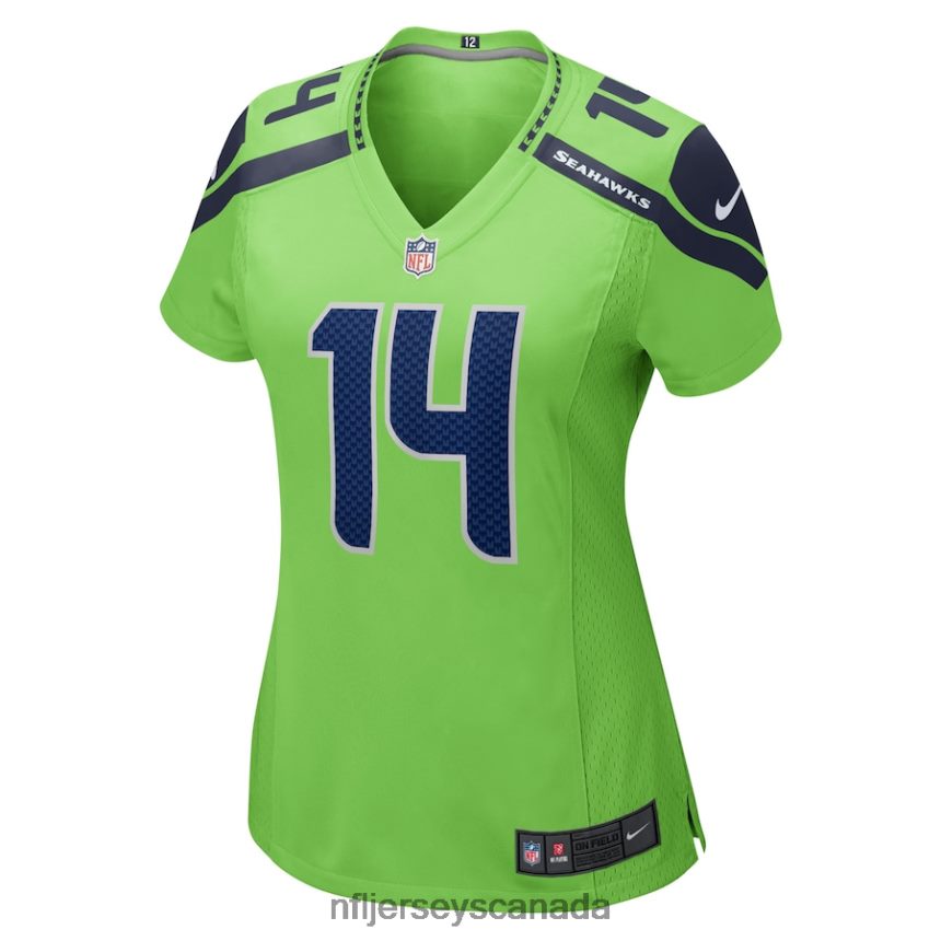 Women Seattle Seahawks DK Metcalf Nike Neon Green Game Jersey Clothing NFL TBXFR61176