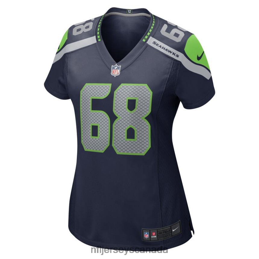 Women Seattle Seahawks Damien Lewis Nike College Navy Game Jersey Clothing NFL TBXFR66788