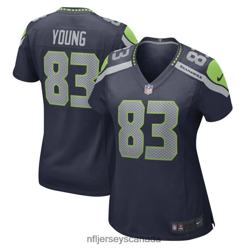 Women Seattle Seahawks Dareke Young Nike College Navy Game Player Jersey Clothing NFL TBXFR66499