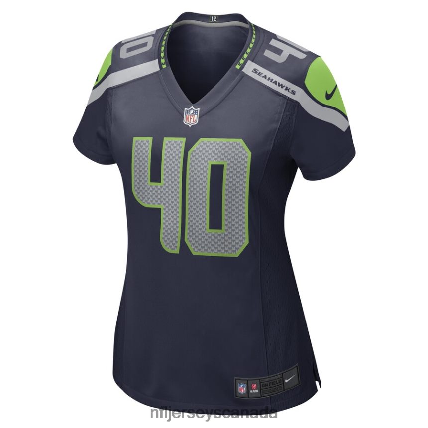 Women Seattle Seahawks Darryl Johnson Nike College Navy Game Player Jersey Clothing NFL TBXFR65615