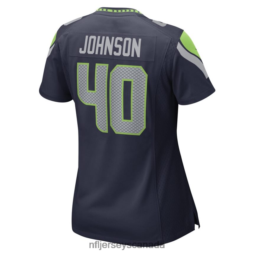 Women Seattle Seahawks Darryl Johnson Nike College Navy Game Player Jersey Clothing NFL TBXFR65615