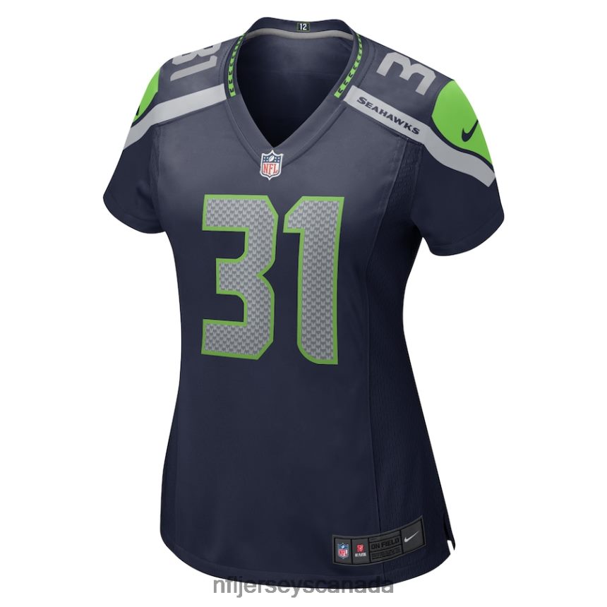 Women Seattle Seahawks DeeJay Dallas Nike College Navy Game Jersey Clothing NFL TBXFR63929