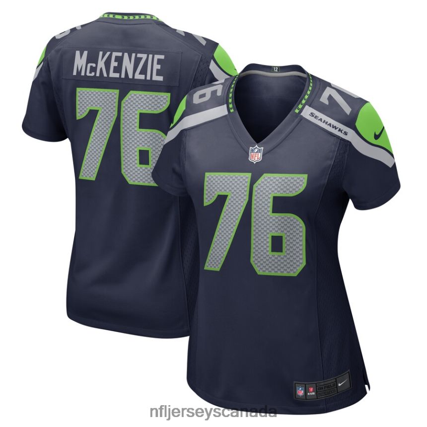 Women Seattle Seahawks Jalen McKenzie Nike College Navy Home Game Player Jersey Clothing NFL TBXFR66512