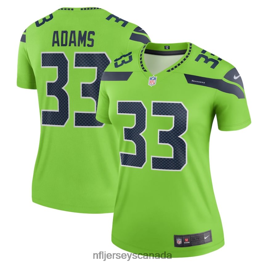 Women Seattle Seahawks Jamal Adams Nike Neon Green Legend Jersey Clothing NFL TBXFR62628