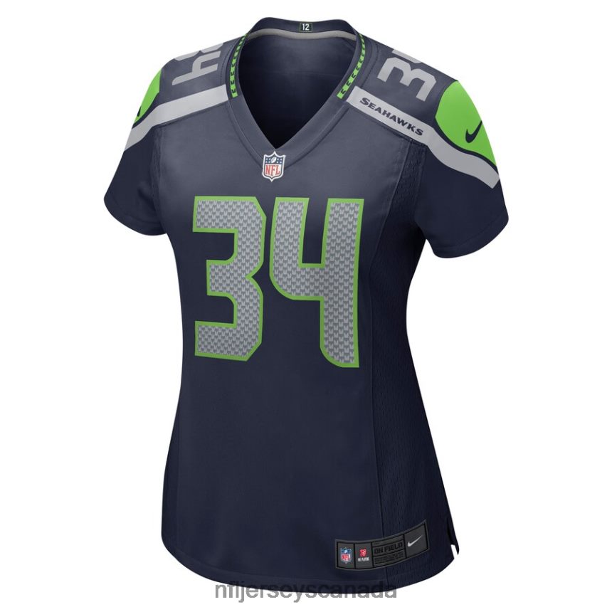 Women Seattle Seahawks Josh Johnson Nike College Navy Game Jersey Clothing NFL TBXFR66972