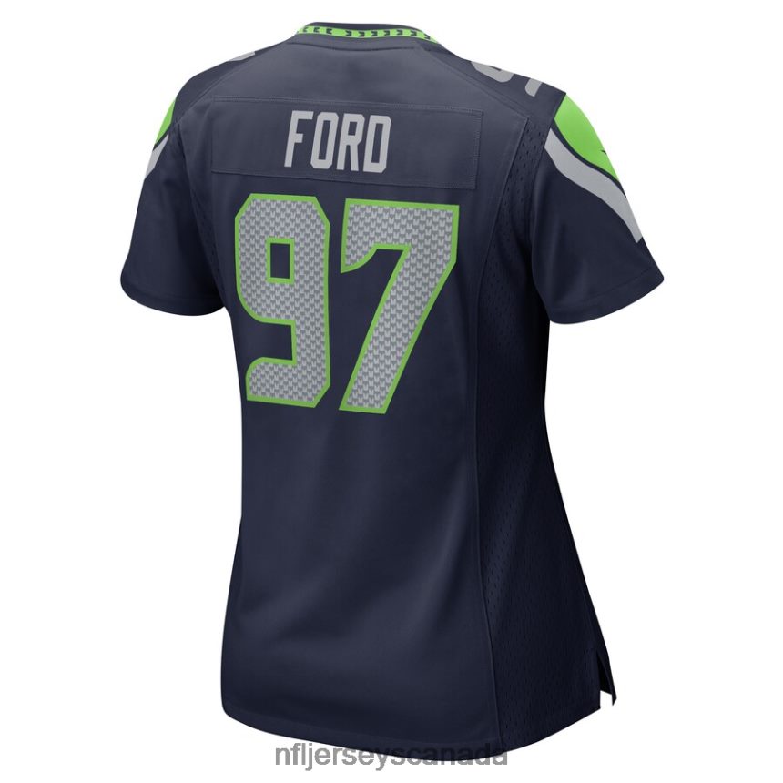Women Seattle Seahawks Poona Ford Nike College Navy Game Jersey Clothing NFL TBXFR66023