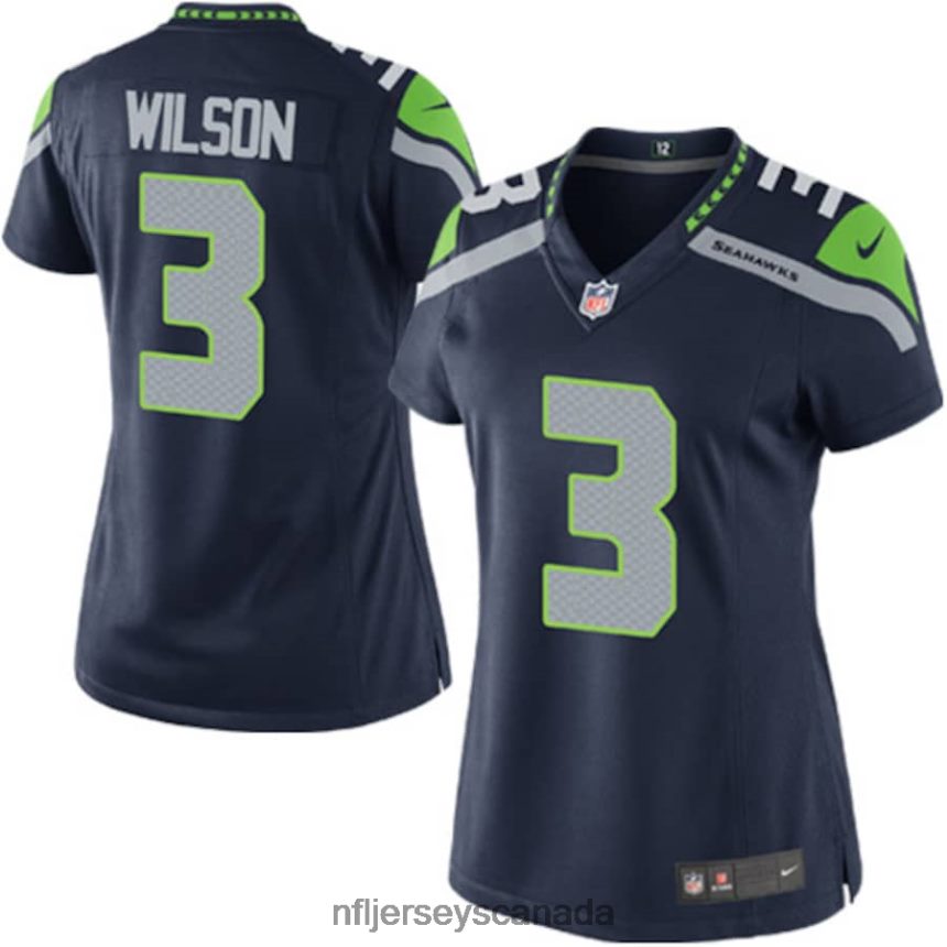 Women Seattle Seahawks Russell Wilson Nike College Navy Game Player Jersey Clothing NFL TBXFR6900