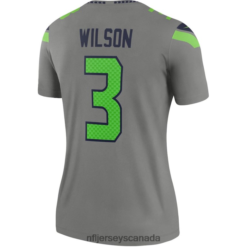 Women Seattle Seahawks Russell Wilson Nike Gray Inverted Legend Jersey Clothing NFL TBXFR62061