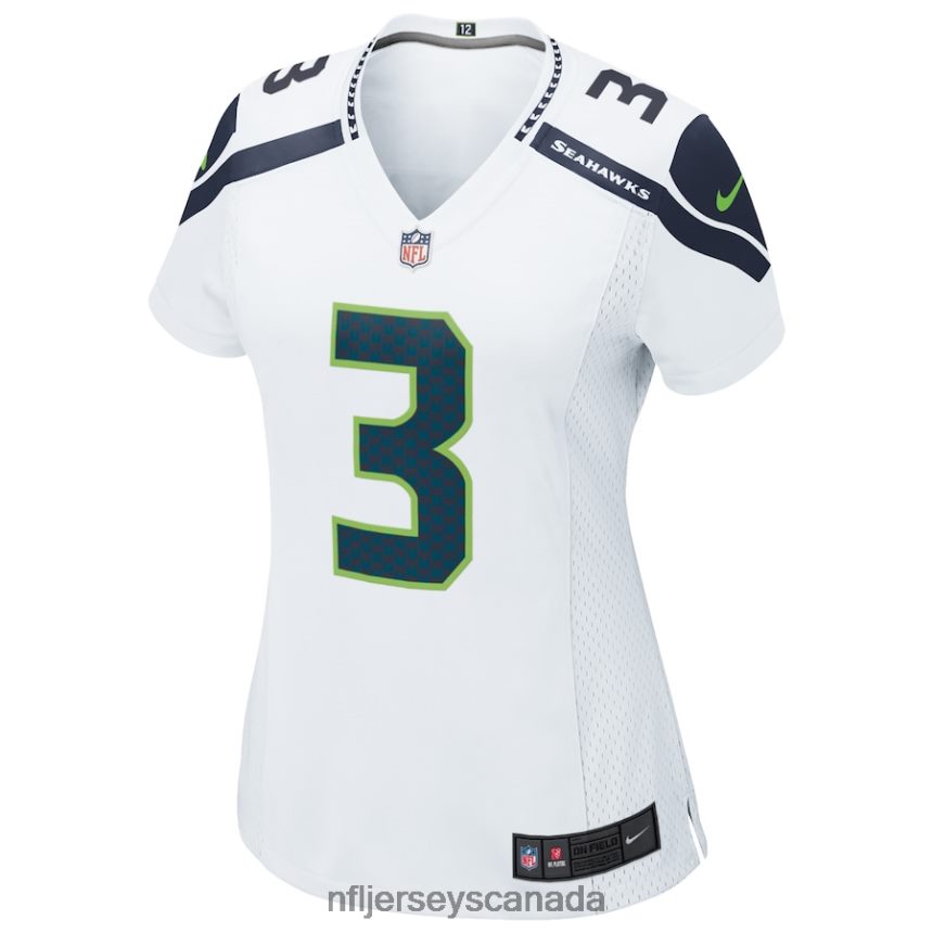 Women Seattle Seahawks Russell Wilson Nike White Game Jersey Clothing NFL TBXFR63169