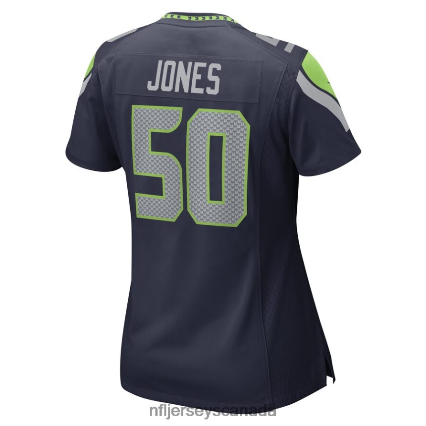 Women Seattle Seahawks Vi Jones Nike College Navy Game Player Jersey Clothing NFL TBXFR66397