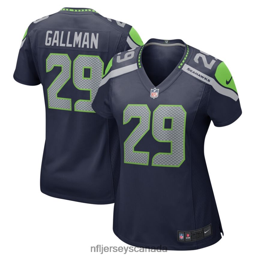 Women Seattle Seahawks Wayne Gallman Nike College Navy Home Game Player Jersey Clothing NFL TBXFR66372