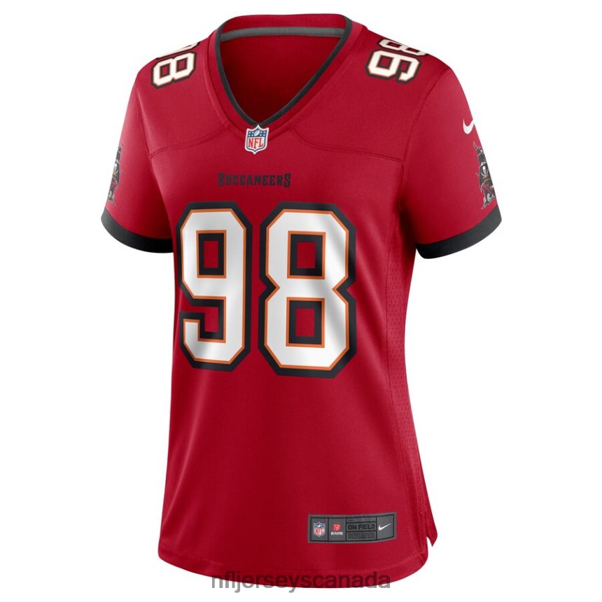 Women Tampa Bay Buccaneers Anthony Nelson Nike Red Game Jersey Clothing NFL TBXFR66164