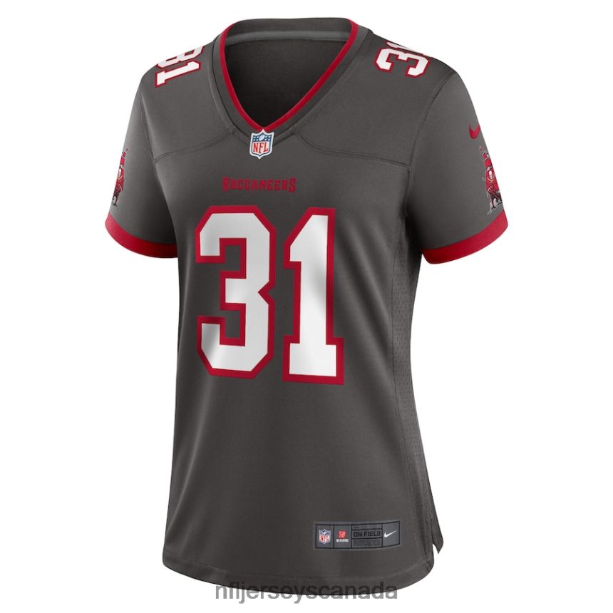 Women Tampa Bay Buccaneers Antoine Winfield Jr Nike Pewter Game Jersey Clothing NFL TBXFR63749