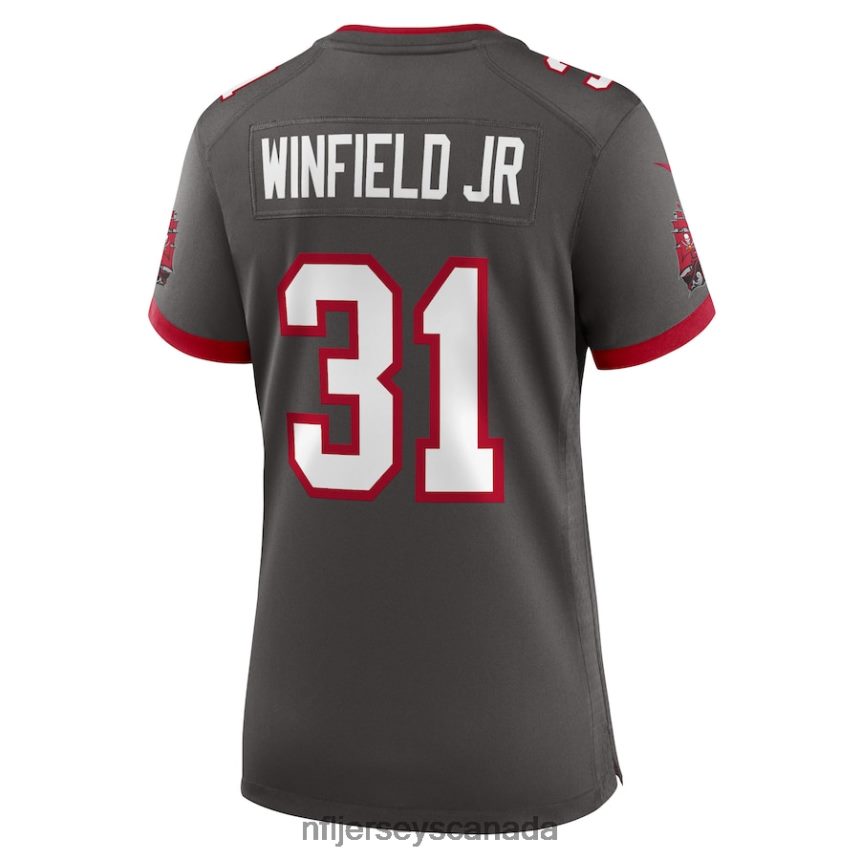 Women Tampa Bay Buccaneers Antoine Winfield Jr Nike Pewter Game Jersey Clothing NFL TBXFR63749