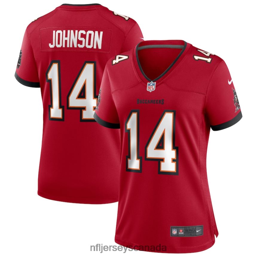 Women Tampa Bay Buccaneers Brad Johnson Nike Red Game Retired Player Jersey Clothing NFL TBXFR66727