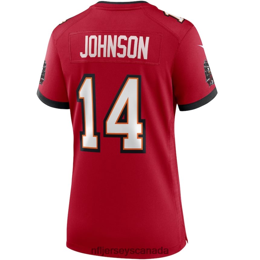 Women Tampa Bay Buccaneers Brad Johnson Nike Red Game Retired Player Jersey Clothing NFL TBXFR66727