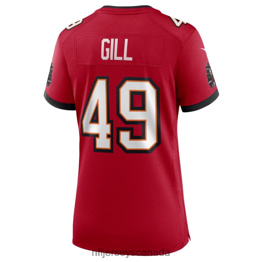 Women Tampa Bay Buccaneers Cam Gill Nike Red Game Jersey Clothing NFL TBXFR65996