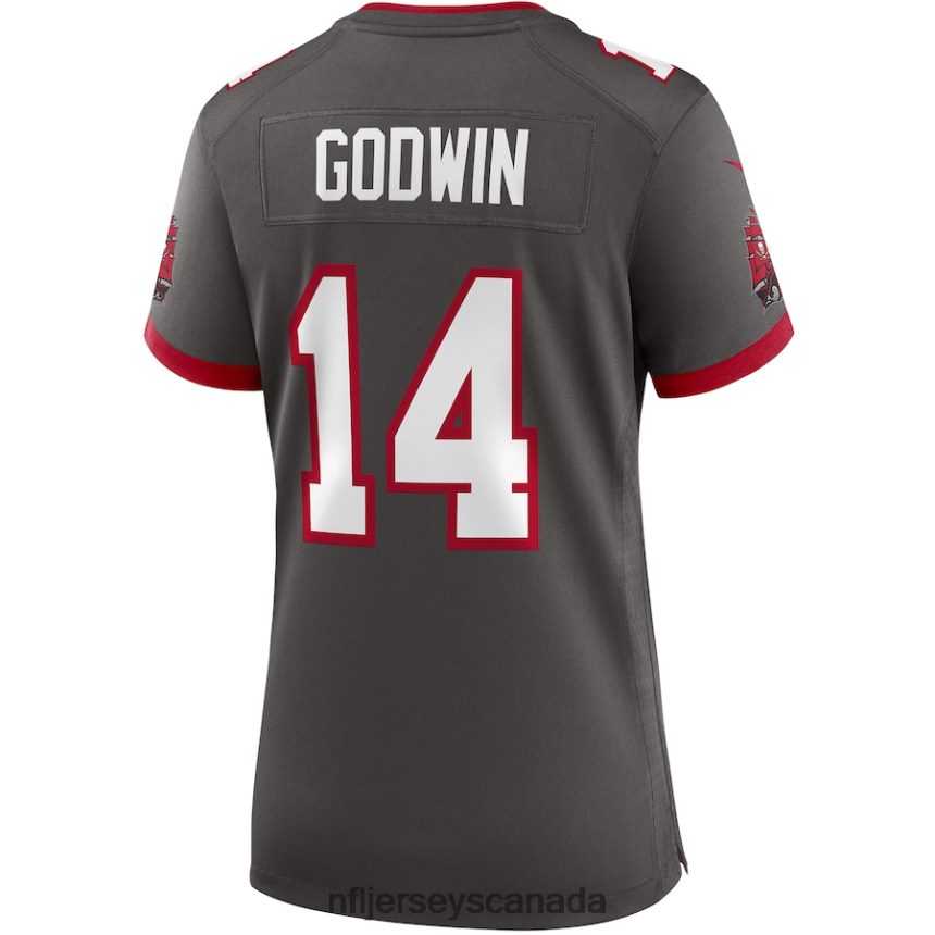 Women Tampa Bay Buccaneers Chris Godwin Nike Pewter Alternate Game Jersey Clothing NFL TBXFR65206