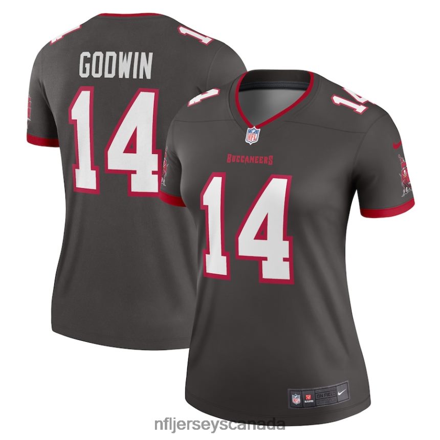 Women Tampa Bay Buccaneers Chris Godwin Nike Pewter Alternate Legend Jersey Clothing NFL TBXFR63772