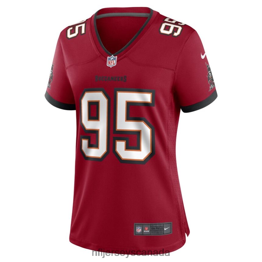 Women Tampa Bay Buccaneers Deadrin Senat Nike Red Game Player Jersey Clothing NFL TBXFR66582