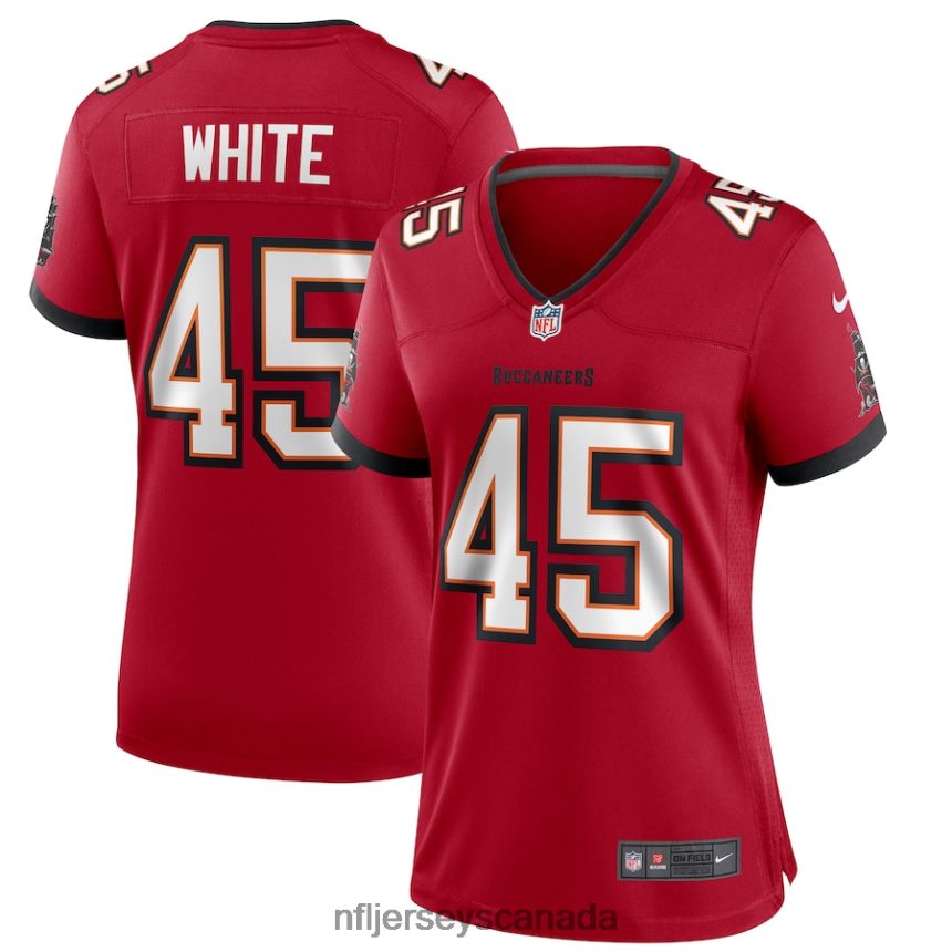 Women Tampa Bay Buccaneers Devin White Nike Red Game Player Jersey Clothing NFL TBXFR64034