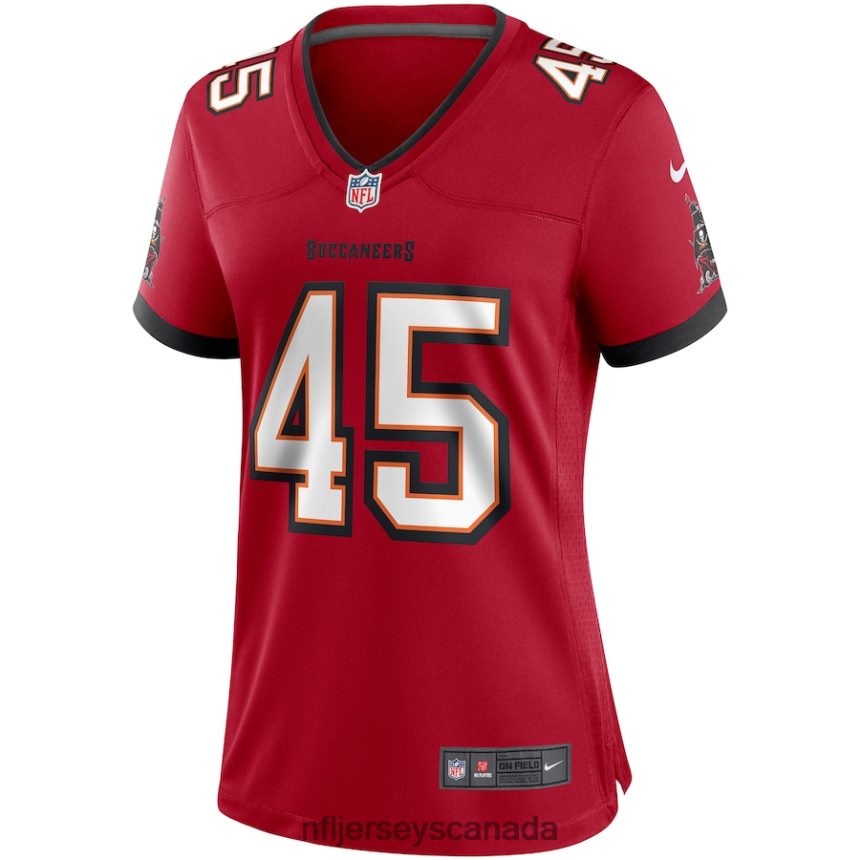 Women Tampa Bay Buccaneers Devin White Nike Red Game Player Jersey Clothing NFL TBXFR64034