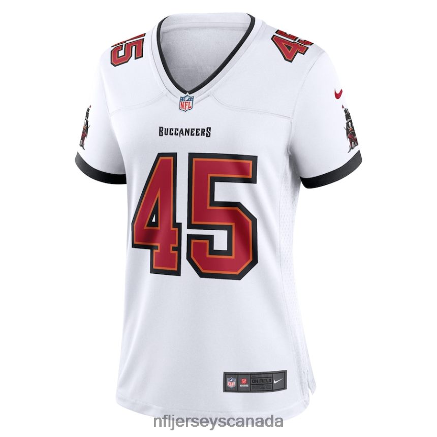 Women Tampa Bay Buccaneers Devin White Nike White Game Jersey Clothing NFL TBXFR62052