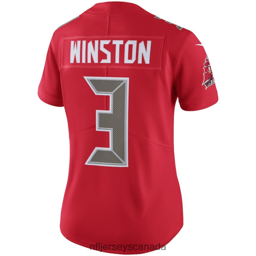 Women Tampa Bay Buccaneers Jameis Winston Nike Red Color Rush Limited Player Jersey Clothing NFL TBXFR62952